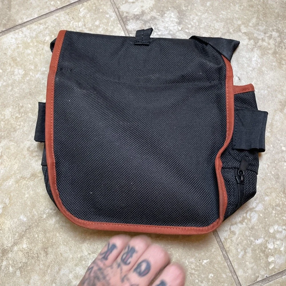 Allen Triple Pocket Black/Burnt Red Trim Pack Hunt, Fish, Hike, Trek, Size Small